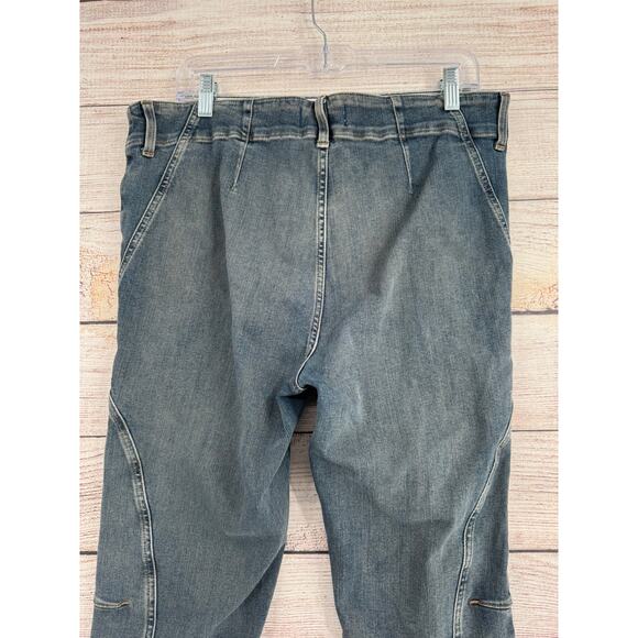 We the Free People Seamed Front Zip Close Bootcut jeans Womens 33 Blue - Picture 4 of 11